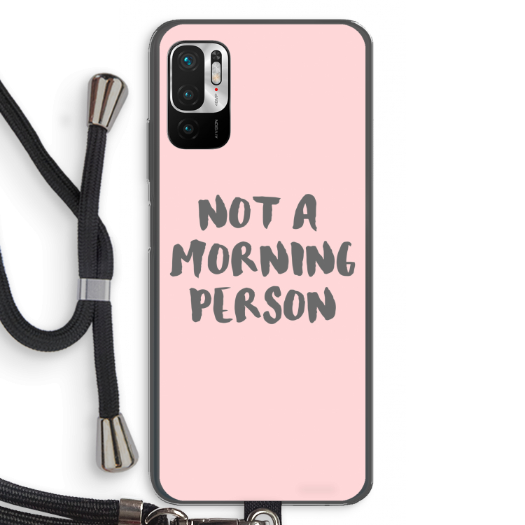 Morning person: Xiaomi Redmi Note 10 5G Transparant Hoesje met koord