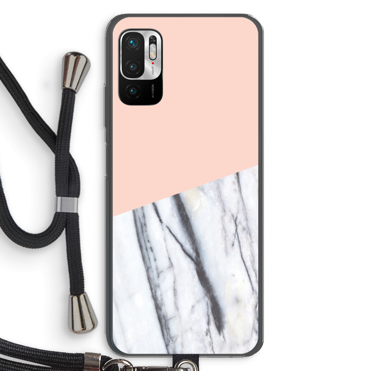 A touch of peach: Xiaomi Redmi Note 10 5G Transparant Hoesje met koord