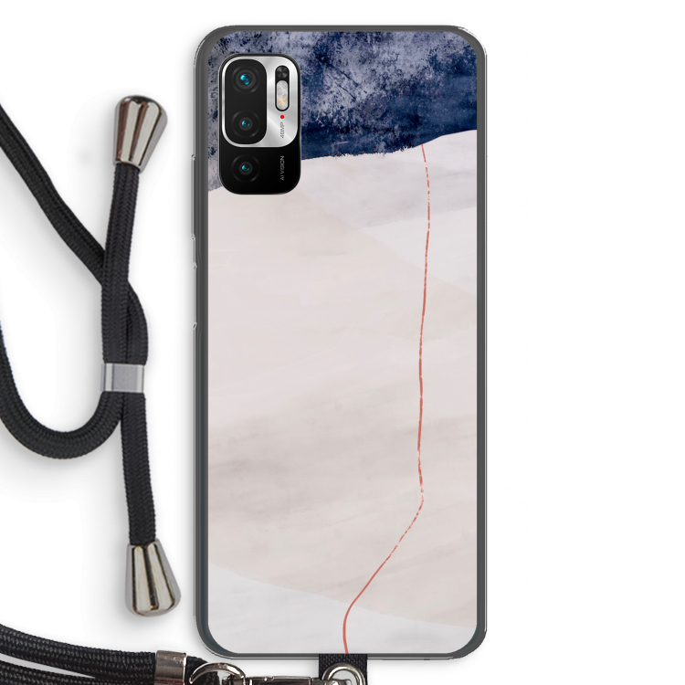 Stone White: Xiaomi Redmi Note 10 5G Transparant Hoesje met koord