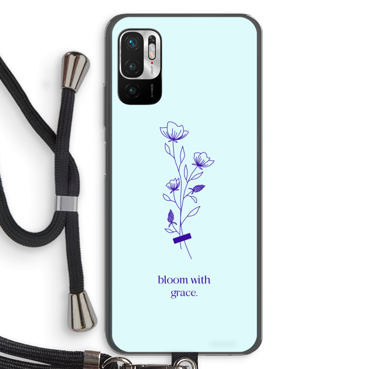Bloom with grace: Xiaomi Redmi Note 10 5G Transparant Hoesje met koord