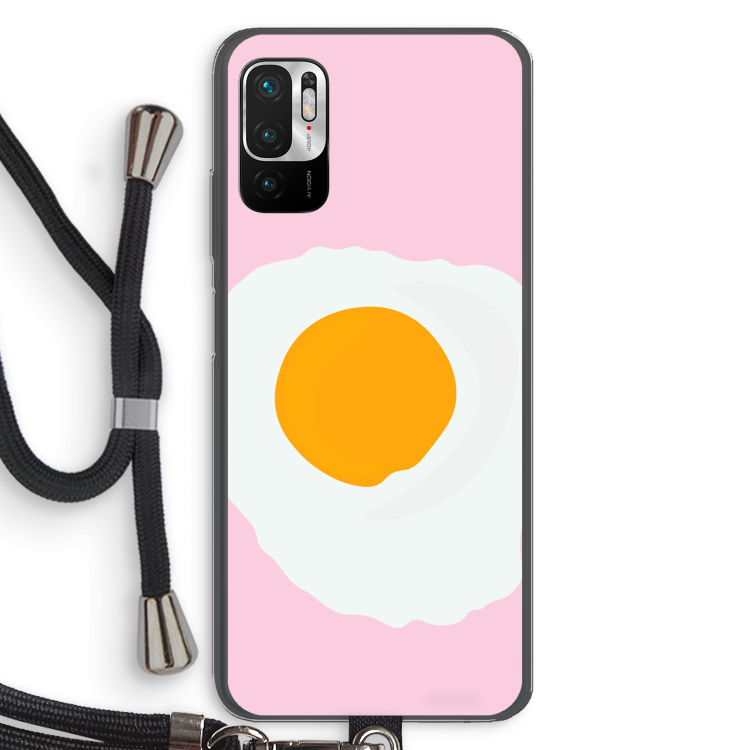 Sunny side up: Xiaomi Redmi Note 10 5G Transparant Hoesje met koord