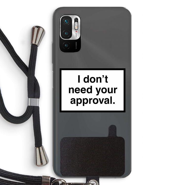 Don't need approval: Xiaomi Redmi Note 10 5G Transparant Hoesje met koord