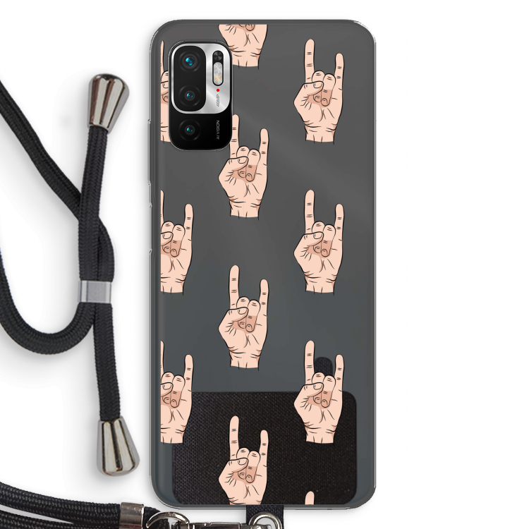 Rock: Xiaomi Redmi Note 10 5G Transparant Hoesje met koord