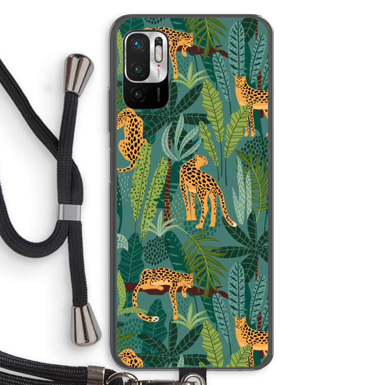 Luipaard 2: Xiaomi Redmi Note 10 5G Transparant Hoesje met koord
