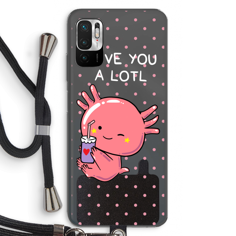 Love You A Lotl: Xiaomi Redmi Note 10 5G Transparant Hoesje met koord