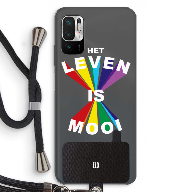 Het Leven Is Mooi: Xiaomi Redmi Note 10 5G Transparant Hoesje met koord