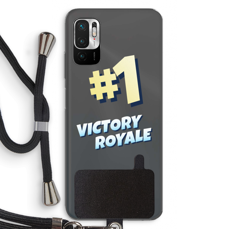 Victory Royale: Xiaomi Redmi Note 10 5G Transparant Hoesje met koord