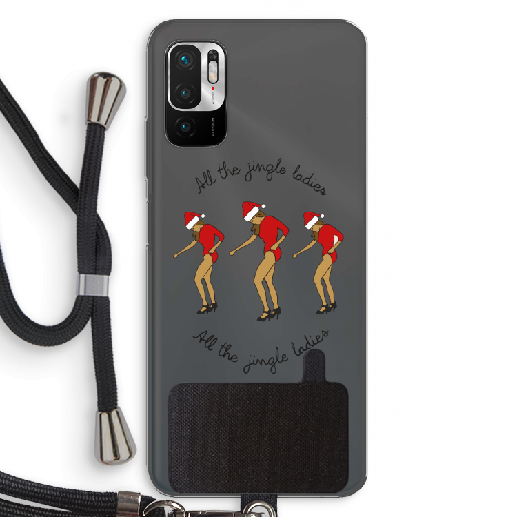 Jingle Ladies: Xiaomi Redmi Note 10 5G Transparant Hoesje met koord
