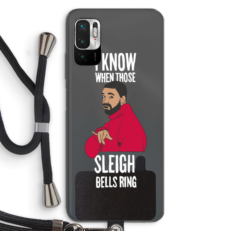 Sleigh Bells Ring: Xiaomi Redmi Note 10 5G Transparant Hoesje met koord