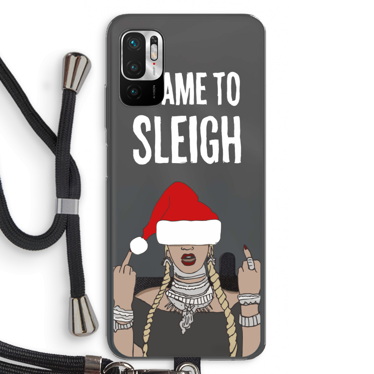 Came To Sleigh: Xiaomi Redmi Note 10 5G Transparant Hoesje met koord