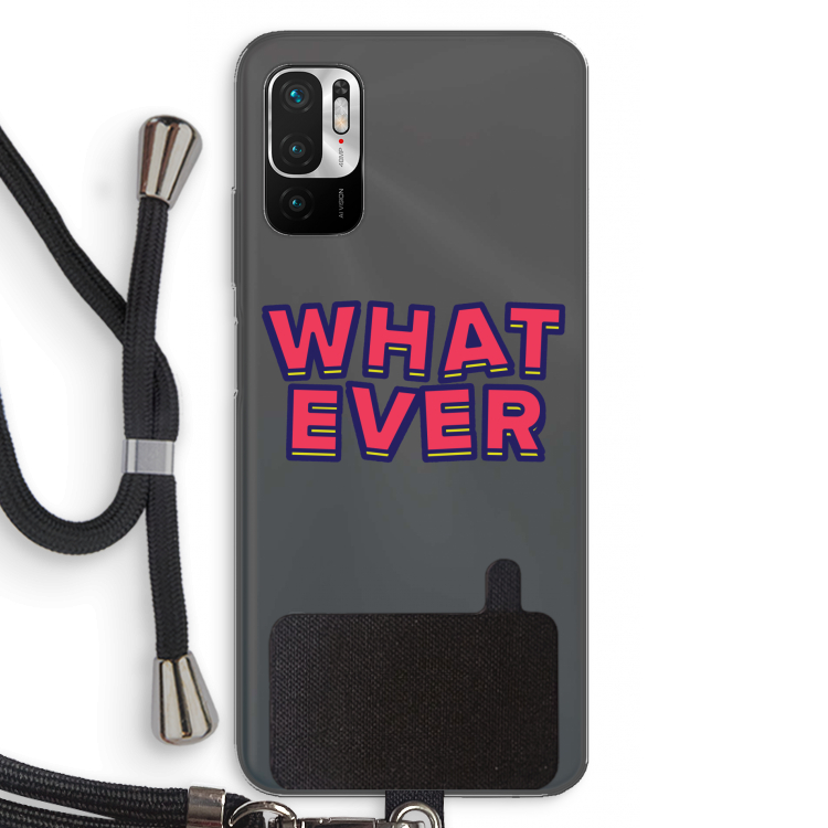 Whatever: Xiaomi Redmi Note 10 5G Transparant Hoesje met koord