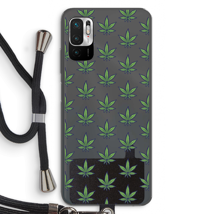 Weed: Xiaomi Redmi Note 10 5G Transparant Hoesje met koord