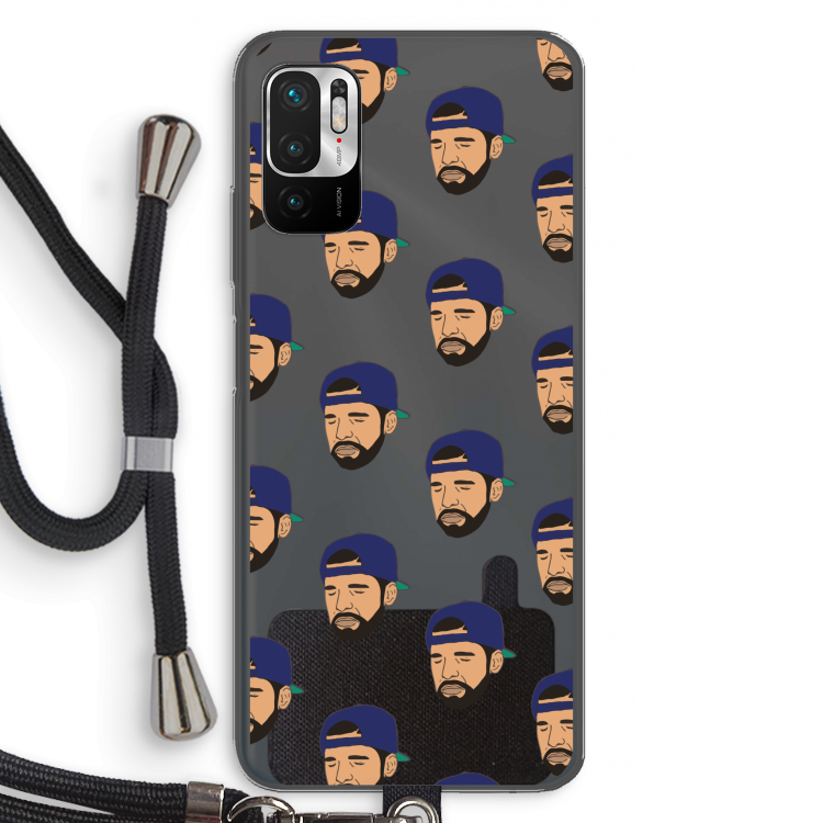 Drake Away: Xiaomi Redmi Note 10 5G Transparant Hoesje met koord