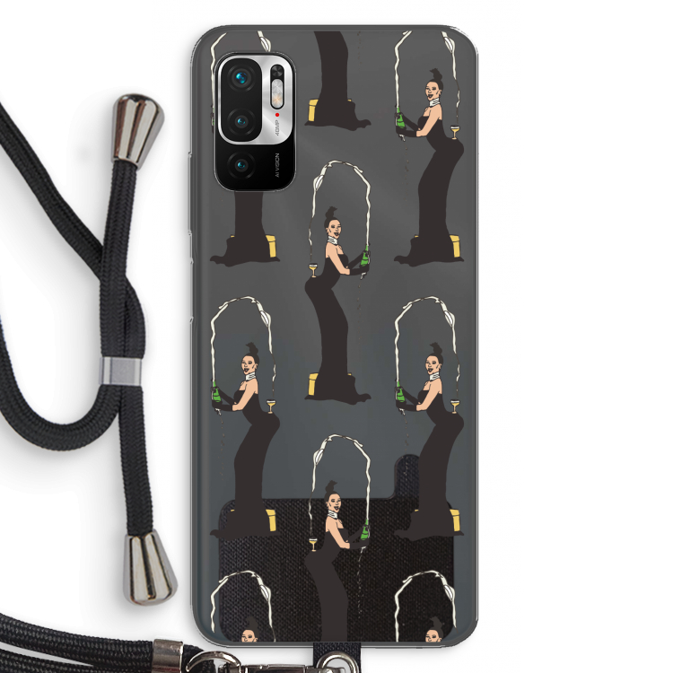 Pop Some Kim: Xiaomi Redmi Note 10 5G Transparant Hoesje met koord