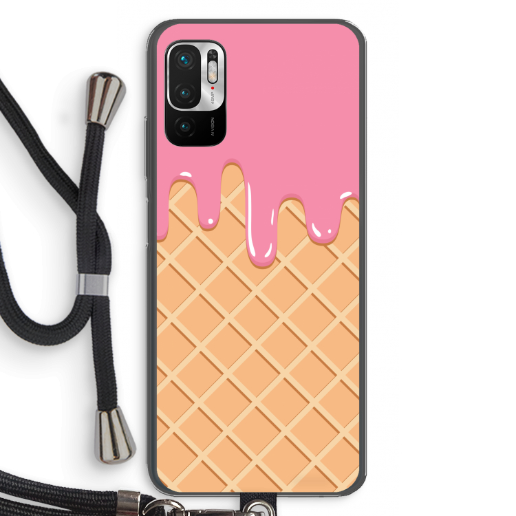 Ice cream: Xiaomi Redmi Note 10 5G Transparant Hoesje met koord
