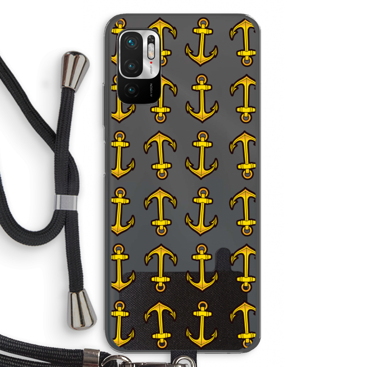 Musketon Anchor: Xiaomi Redmi Note 10 5G Transparant Hoesje met koord