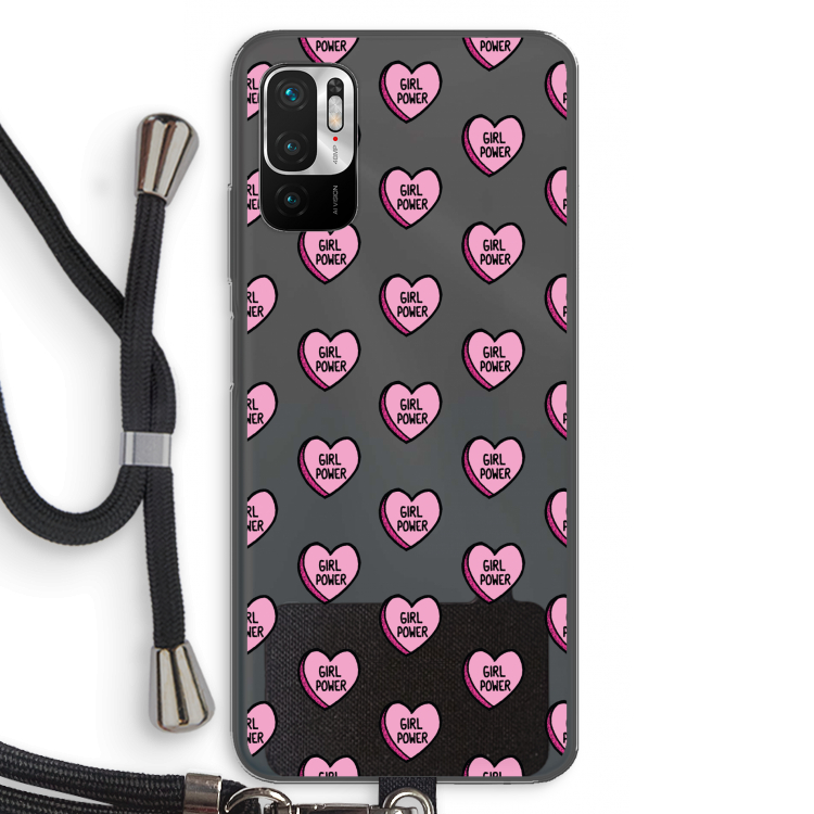 GIRL POWER: Xiaomi Redmi Note 10 5G Transparant Hoesje met koord