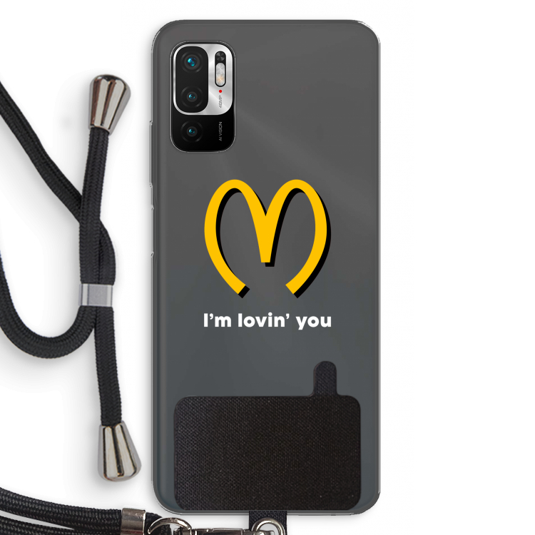 I'm lovin' you: Xiaomi Redmi Note 10 5G Transparant Hoesje met koord