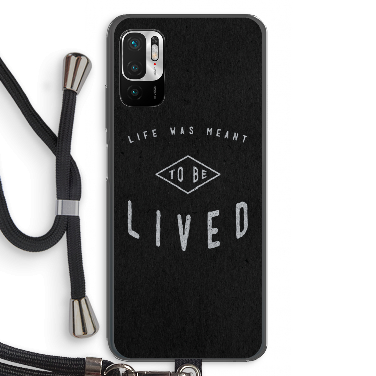 To be lived: Xiaomi Redmi Note 10 5G Transparant Hoesje met koord