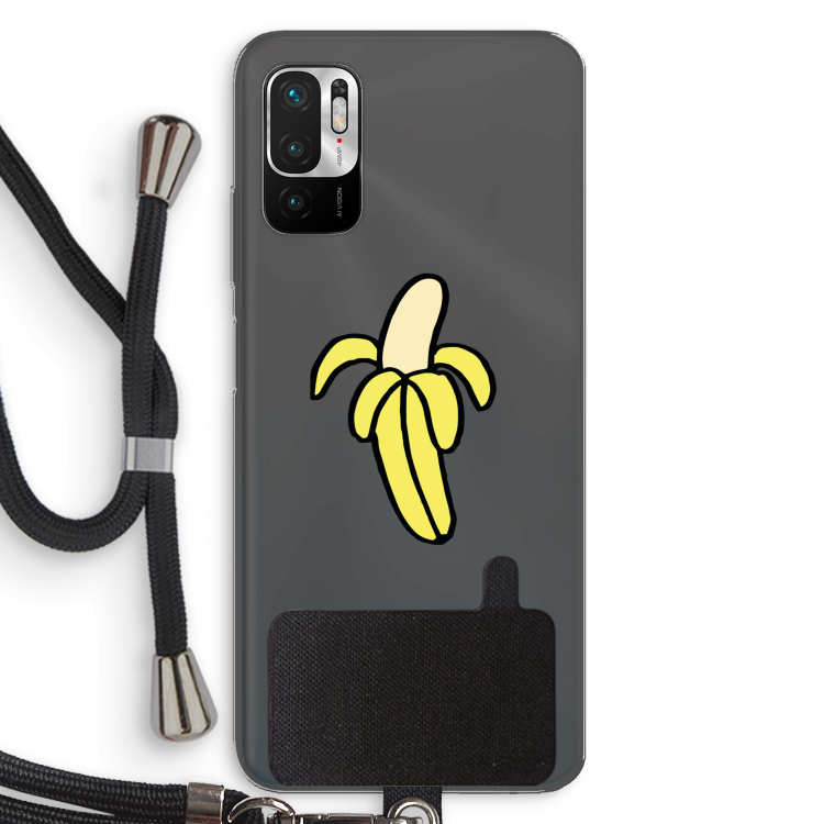 Banana: Xiaomi Redmi Note 10 5G Transparant Hoesje met koord