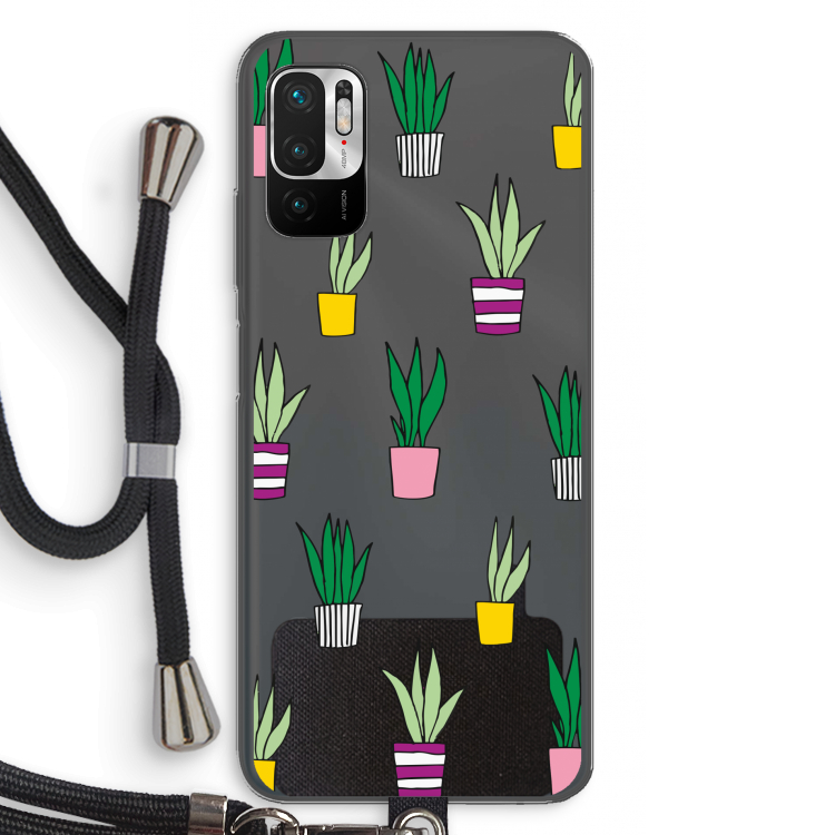 Sanseveria: Xiaomi Redmi Note 10 5G Transparant Hoesje met koord