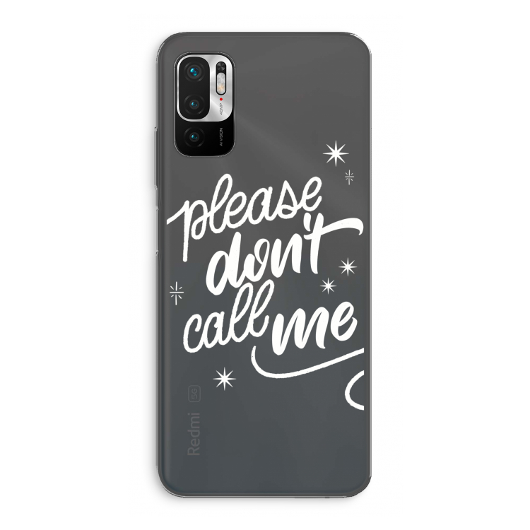 Don't call: Xiaomi Redmi Note 10 5G Transparant Hoesje
