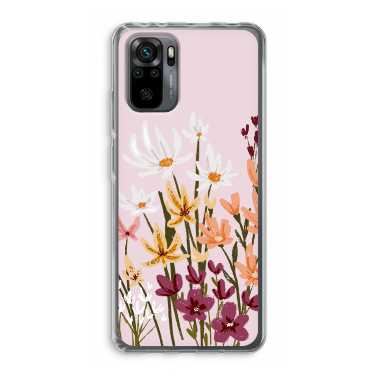 Painted wildflowers: Xiaomi Redmi Note 10 Pro Transparant Hoesje