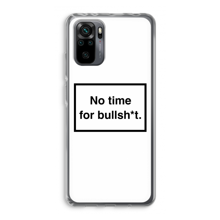 No time: Xiaomi Redmi Note 10 Pro Transparant Hoesje