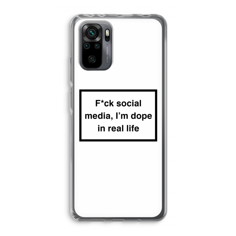 I'm dope: Xiaomi Redmi Note 10 Pro Transparant Hoesje