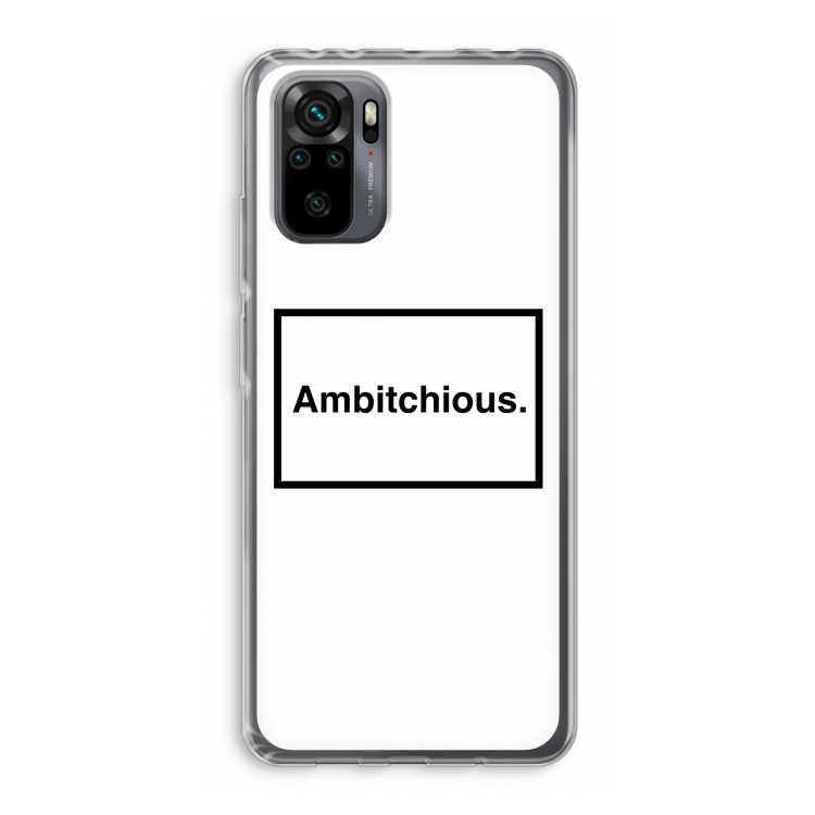 Ambitchious: Xiaomi Redmi Note 10 Pro Transparant Hoesje