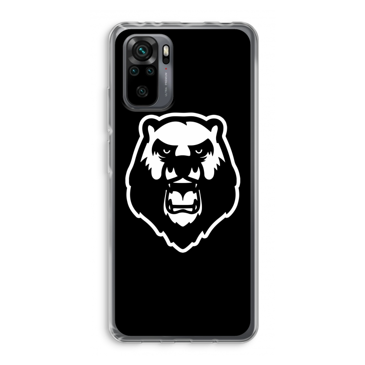 Angry Bear (black): Xiaomi Redmi Note 10 Pro Transparant Hoesje