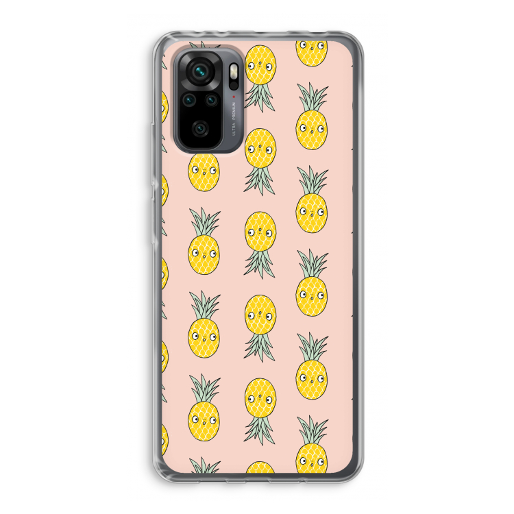 Ananas: Xiaomi Redmi Note 10 Pro Transparant Hoesje