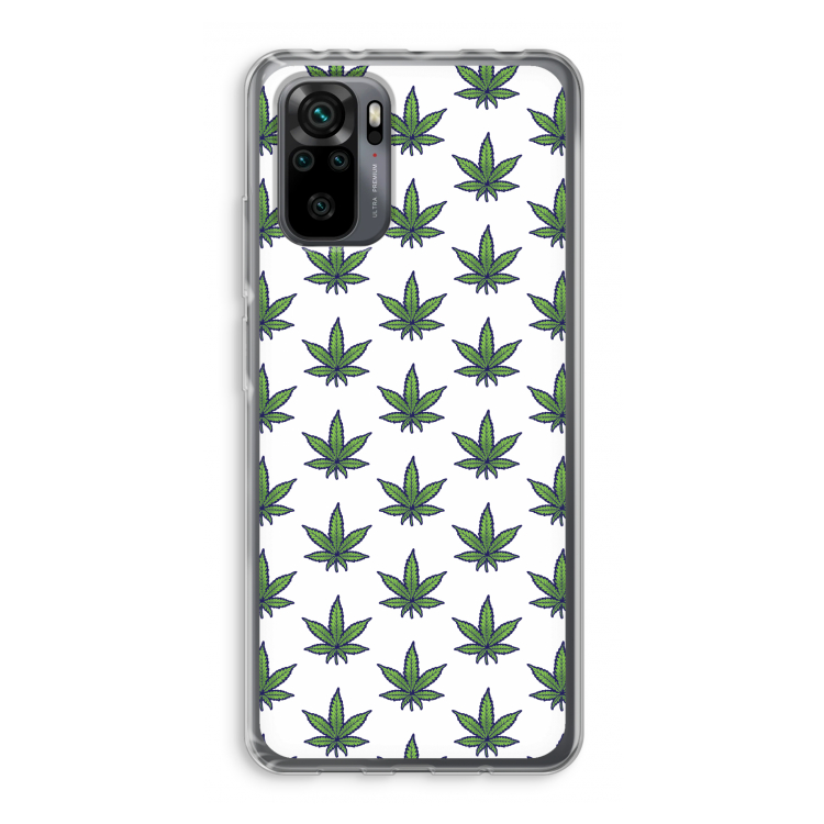Weed: Xiaomi Redmi Note 10 Pro Transparant Hoesje
