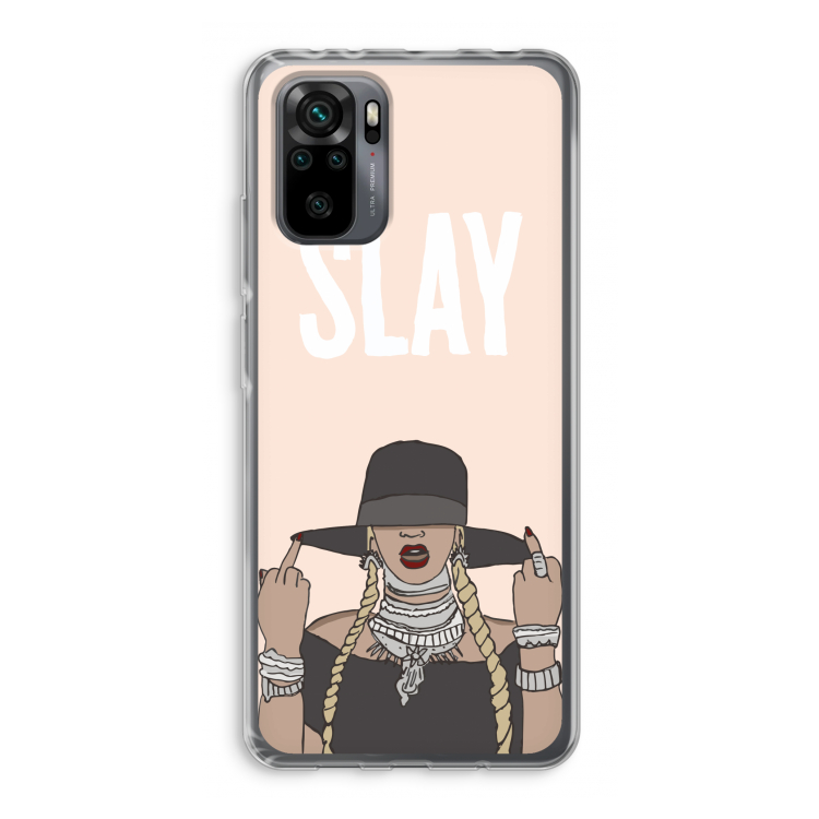 Slay All Day: Xiaomi Redmi Note 10 Pro Transparant Hoesje