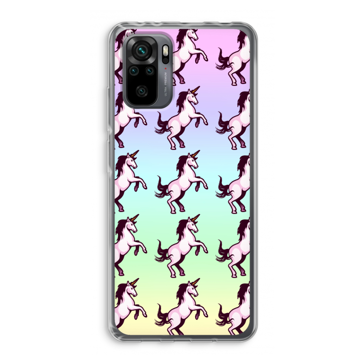 Musketon Unicorn: Xiaomi Redmi Note 10 Pro Transparant Hoesje