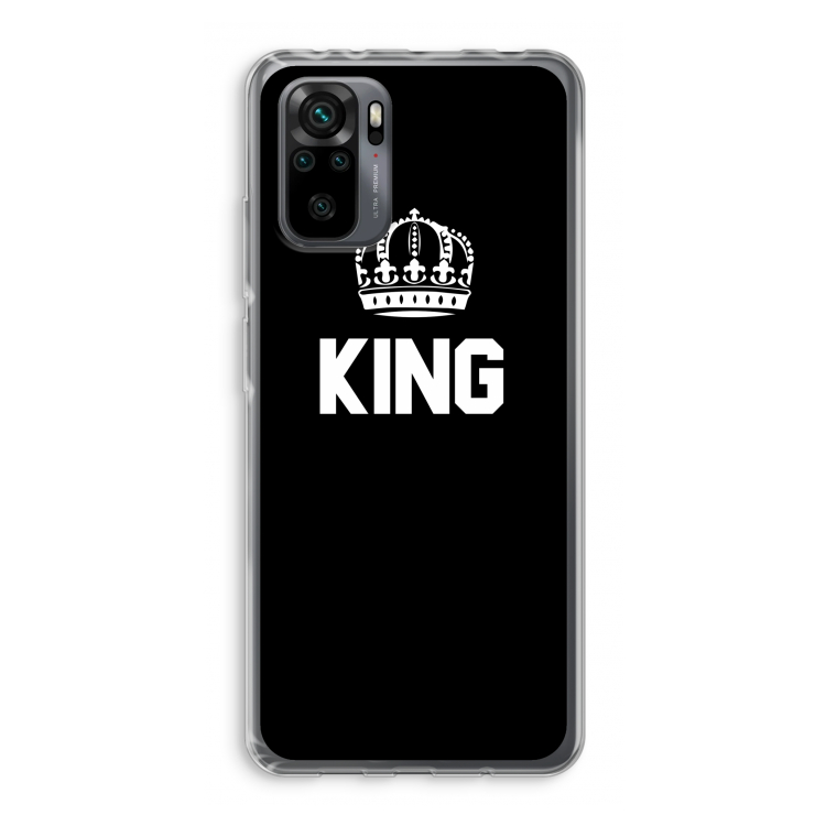 King zwart: Xiaomi Redmi Note 10 Pro Transparant Hoesje