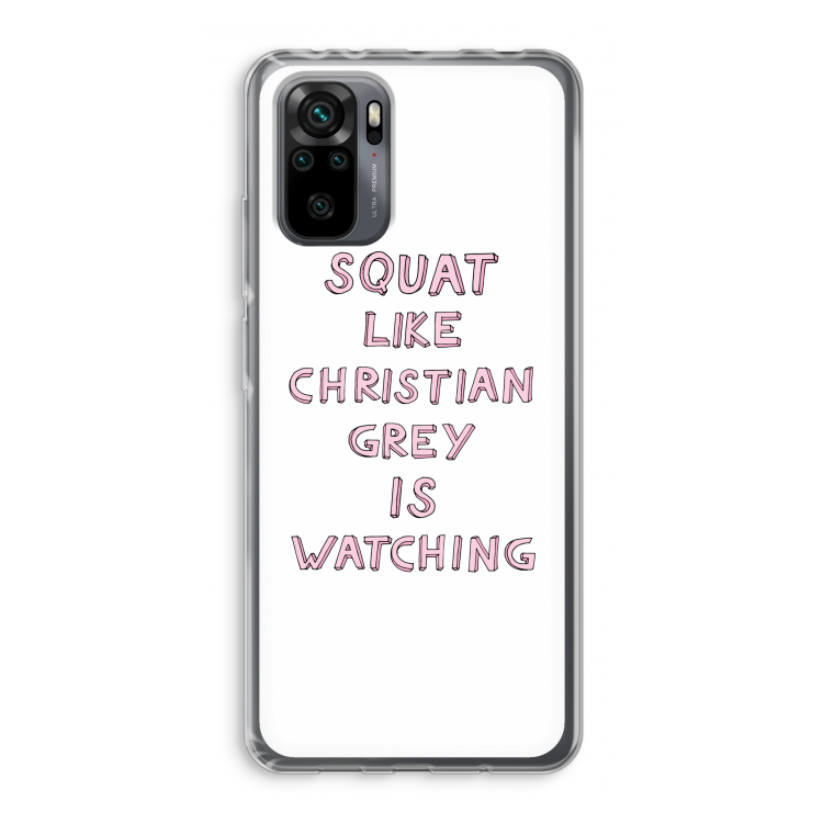 Christian Grey: Xiaomi Redmi Note 10 Pro Transparant Hoesje
