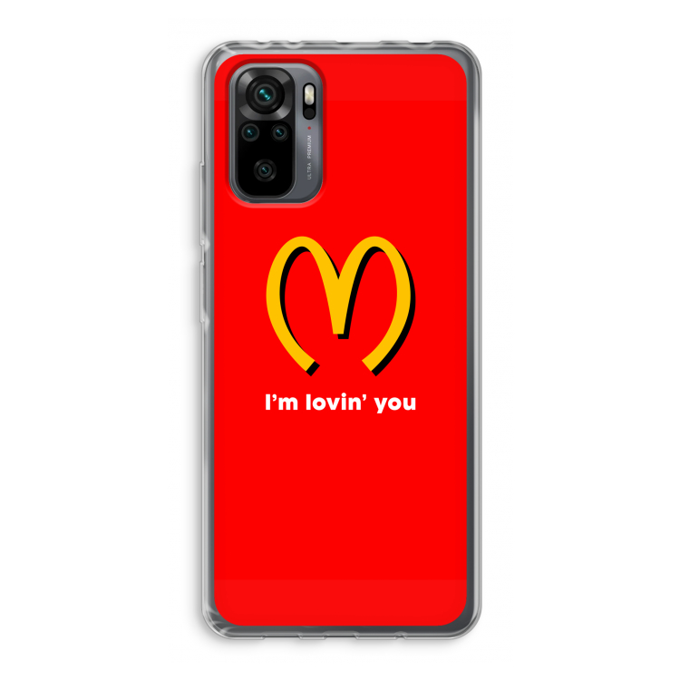 I'm lovin' you: Xiaomi Redmi Note 10 Pro Transparant Hoesje