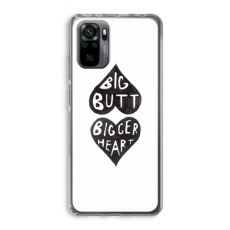Big butt bigger heart: Xiaomi Redmi Note 10 Pro Transparant Hoesje