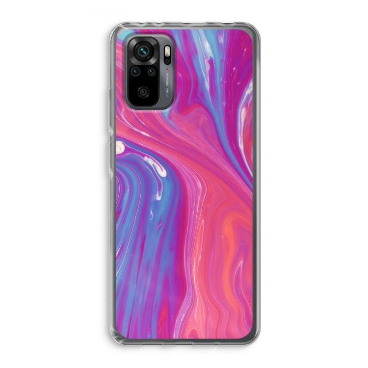 Paarse stroom: Xiaomi Redmi Note 10 Pro Transparant Hoesje