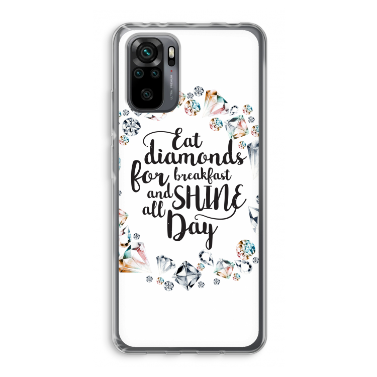 Diamonds: Xiaomi Redmi Note 10 Pro Transparant Hoesje