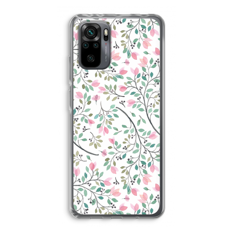 Sierlijke bloemen: Xiaomi Redmi Note 10 Pro Transparant Hoesje