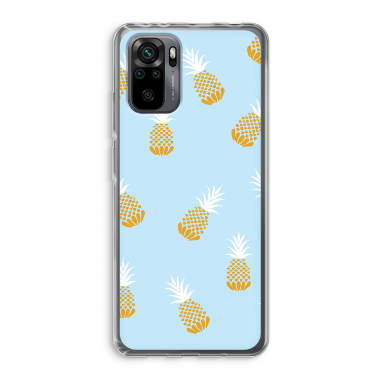 Ananasjes: Xiaomi Redmi Note 10 Pro Transparant Hoesje