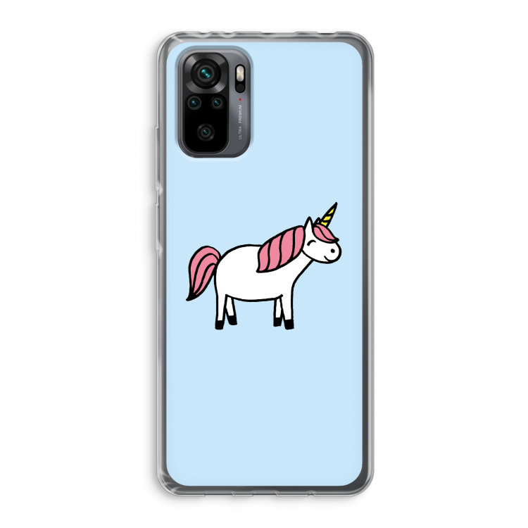 Eenhoorn: Xiaomi Redmi Note 10 Pro Transparant Hoesje