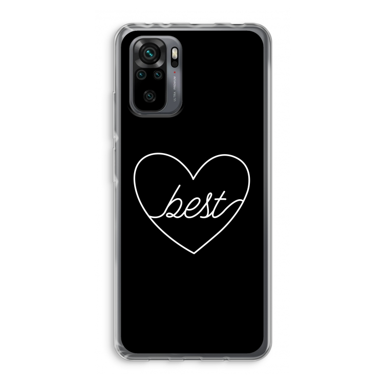 Best heart black: Xiaomi Redmi Note 10 Pro Transparant Hoesje