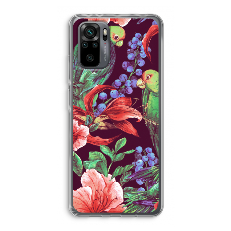 Papegaaien: Xiaomi Redmi Note 10 Pro Transparant Hoesje