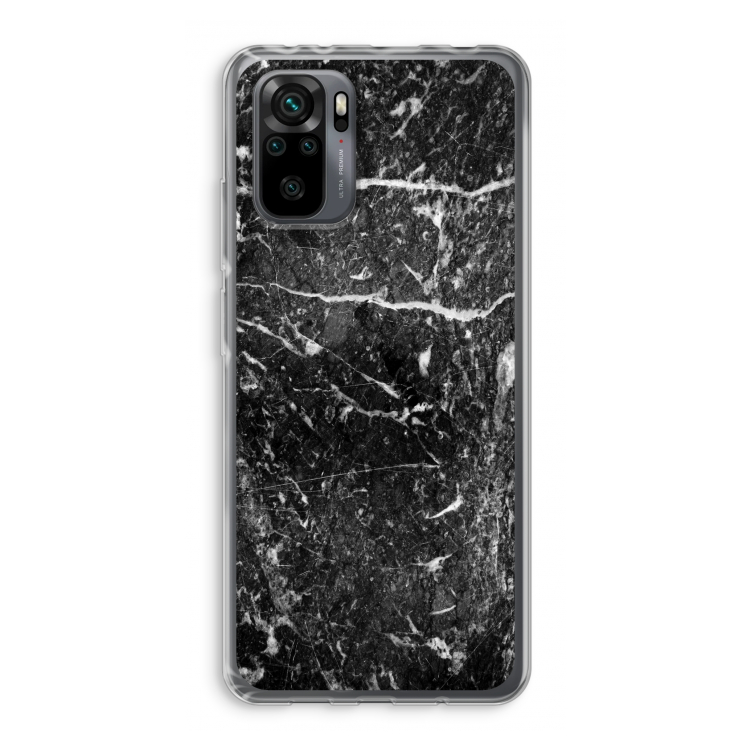 Zwart marmer: Xiaomi Redmi Note 10 Pro Transparant Hoesje