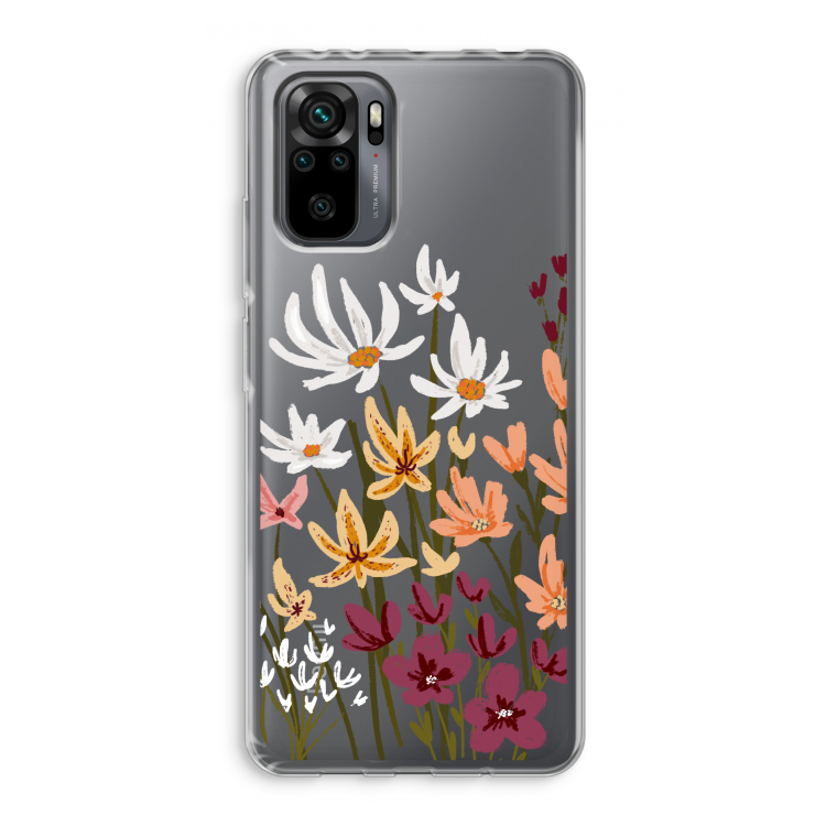 Painted wildflowers: Xiaomi Redmi Note 10 Pro Transparant Hoesje