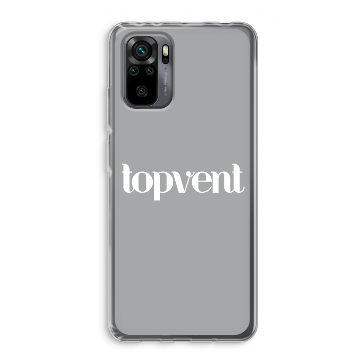 Topvent Grijs Wit: Xiaomi Redmi Note 10 Pro Transparant Hoesje