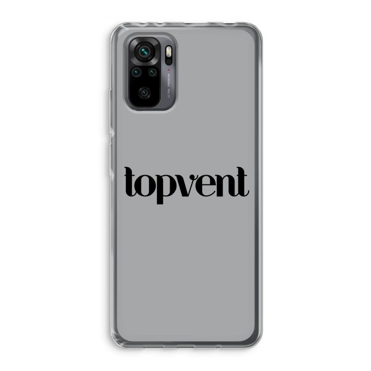 Topvent Grijs Zwart: Xiaomi Redmi Note 10 Pro Transparant Hoesje